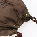PRADA Tassel Shoulder Bag Nylon Khaki Gold Auth bs30567-6