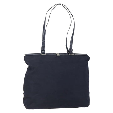 PRADA Tote Bag Nylon Navy Silver Auth bs30571