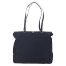PRADA Tote Bag Nylon Navy Silver Auth bs30571-2