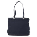 PRADA Tote Bag Nylon Navy Silver Auth bs30571-3