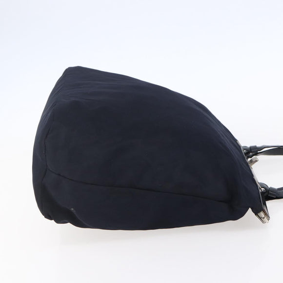 PRADA Tote Bag Nylon Navy Silver Auth bs30571