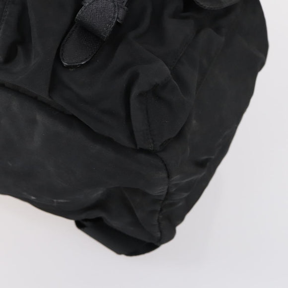 PRADA Backpack Nylon Black Silver Auth bs30573