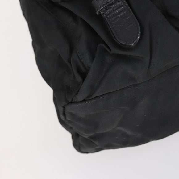 PRADA Backpack Nylon Black Silver Auth bs30573