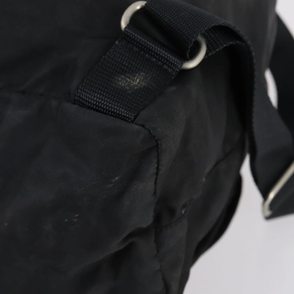 PRADA Backpack Nylon Black Silver Auth bs30573