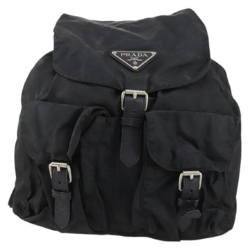 PRADA Backpack Nylon Black Silver Auth bs30573 - 0