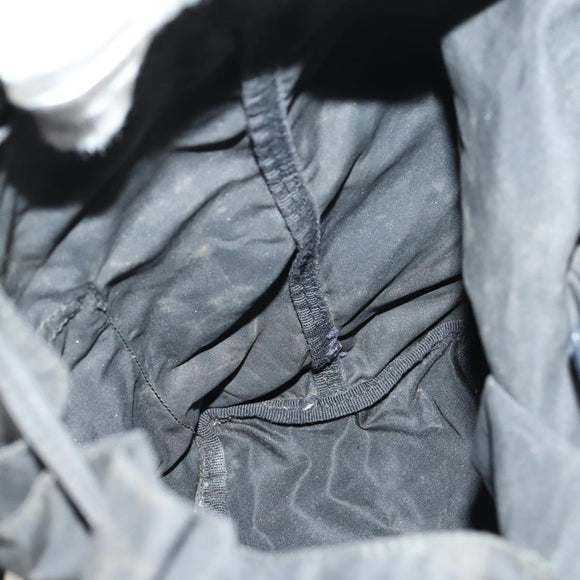 PRADA Backpack Nylon Black Silver Auth bs30573