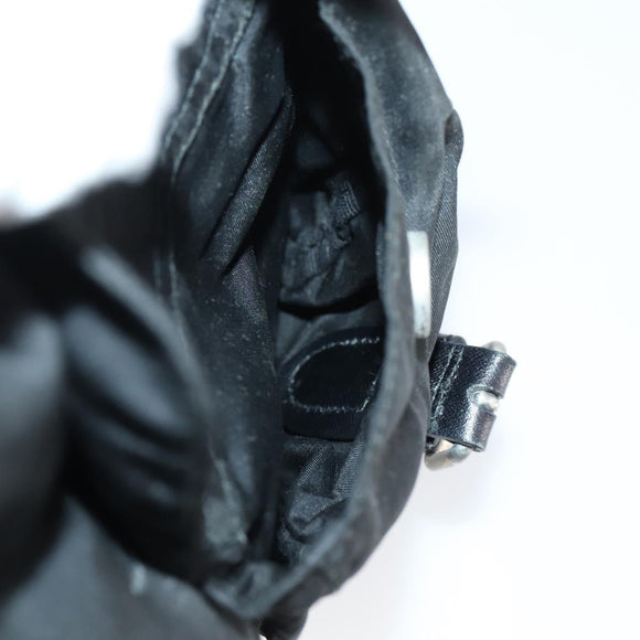 PRADA Backpack Nylon Black Silver Auth bs30573