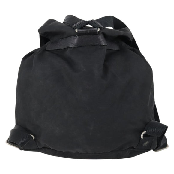 PRADA Backpack Nylon Black Silver Auth bs30573