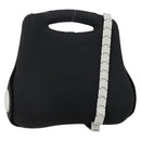 CHANEL Hip bag Shoulder Bag cotton 2way Black CC Auth bs30575-1