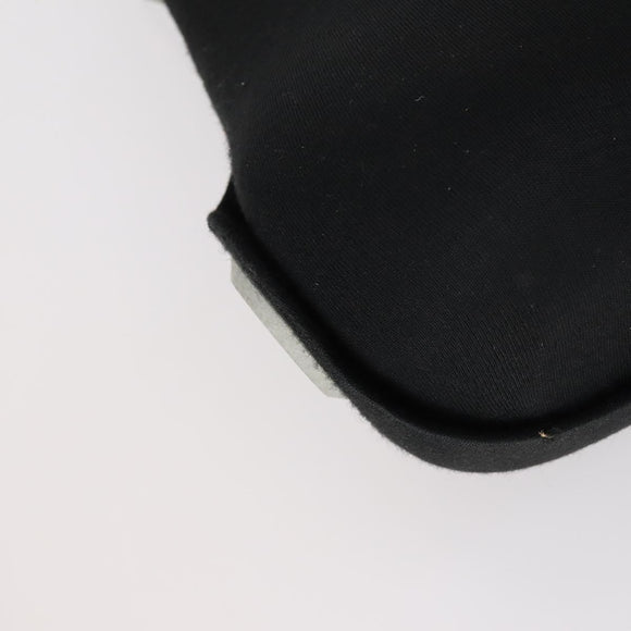 CHANEL Hip bag Shoulder Bag cotton 2way Black CC Auth bs30575