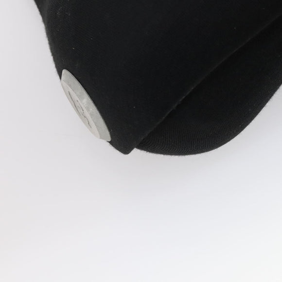 CHANEL Hip bag Shoulder Bag cotton 2way Black CC Auth bs30575