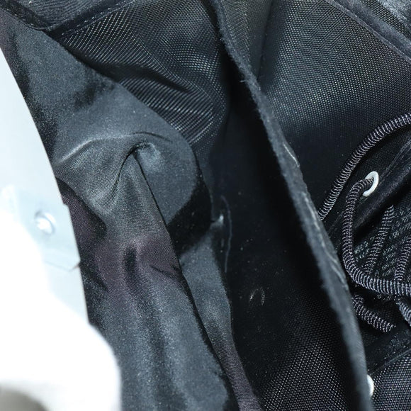 CHANEL Hip bag Shoulder Bag cotton 2way Black CC Auth bs30575