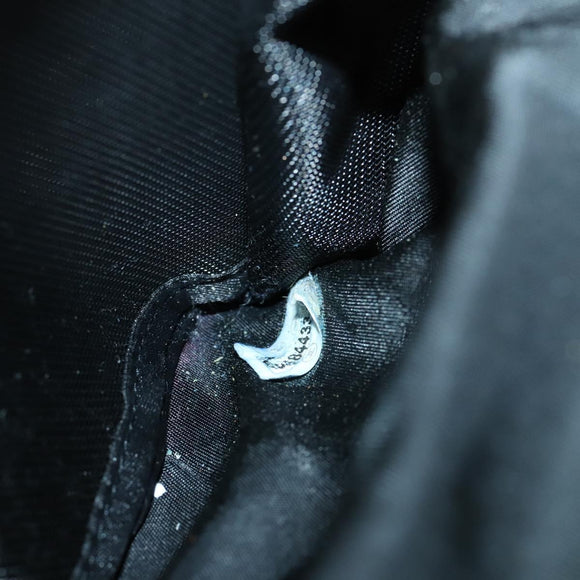 CHANEL Hip bag Shoulder Bag cotton 2way Black CC Auth bs30575