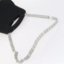 CHANEL Hip bag Shoulder Bag cotton 2way Black CC Auth bs30575-7