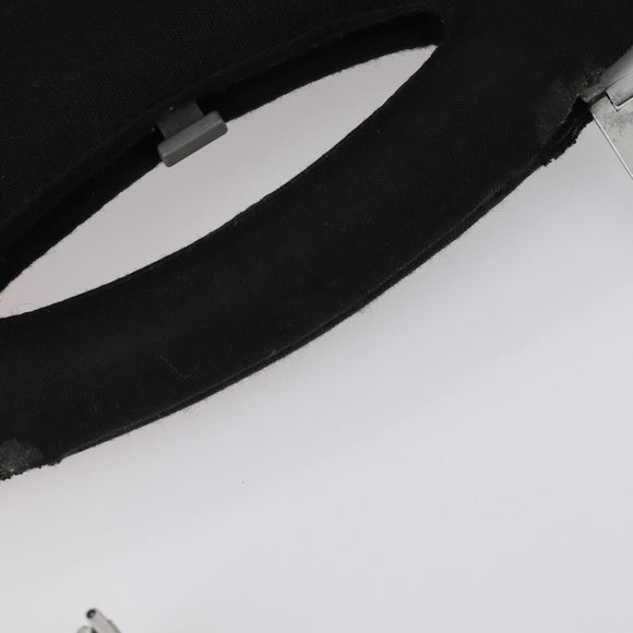 CHANEL Hip bag Shoulder Bag cotton 2way Black CC Auth bs30575