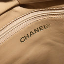 CHANEL Matelasse COCO Mark Chain Tote Bag Caviar Skin Beige Gold CC Auth bs30576-18