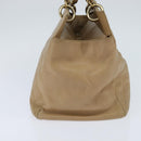 CHANEL Matelasse COCO Mark Chain Tote Bag Caviar Skin Beige Gold CC Auth bs30576-3