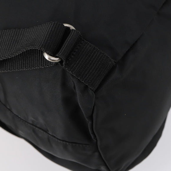 PRADA Backpack Nylon Black Silver Auth bs30578