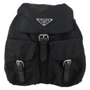 PRADA Backpack Nylon Black Silver Auth bs30578-13