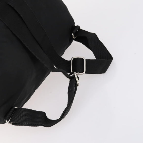 PRADA Backpack Nylon Black Silver Auth bs30578