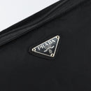 PRADA Shoulder Bag Nylon Black Silver Auth bs30579-17