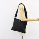 PRADA Shoulder Bag Nylon Black Silver Auth bs30579-21
