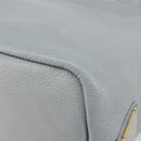 PRADA Small Tote Bag Punching leather Gray Gold Auth bs30580-12
