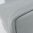 PRADA Small Tote Bag Punching leather Gray Gold Auth bs30580-13