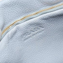 PRADA Small Tote Bag Punching leather Gray Gold Auth bs30580-15
