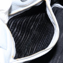 PRADA Small Tote Bag Punching leather Gray Gold Auth bs30580-20