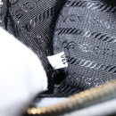 PRADA Small Tote Bag Punching leather Gray Gold Auth bs30580-21