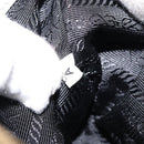 PRADA Small Tote Bag Punching leather Gray Gold Auth bs30580-22