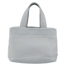 PRADA Small Tote Bag Punching leather Gray Gold Auth bs30580-3