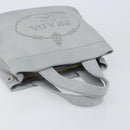 PRADA Small Tote Bag Punching leather Gray Gold Auth bs30580-6