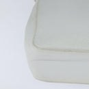 Salvatore Ferragamo Gancini Hand Bag Leather 2way White Silver Auth bs30581-15