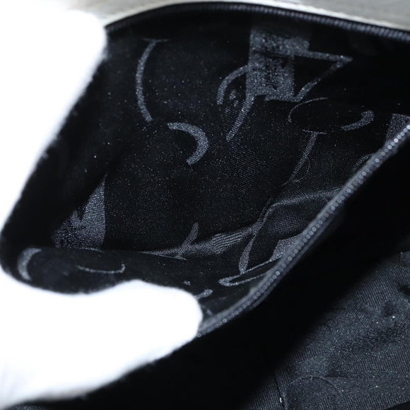 Salvatore Ferragamo Gancini Hand Bag Leather 2way White Silver Auth bs30581