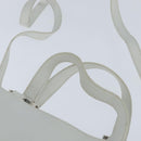 Salvatore Ferragamo Gancini Hand Bag Leather 2way White Silver Auth bs30581-14