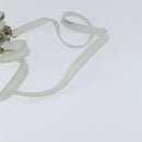 Salvatore Ferragamo Gancini Hand Bag Leather 2way White Silver Auth bs30581-8