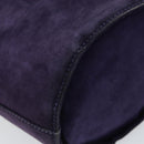 Salvatore Ferragamo Vala Hand Bag Suede Purple Gold Auth bs30582-16