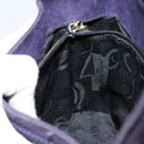 Salvatore Ferragamo Vala Hand Bag Suede Purple Gold Auth bs30582-17