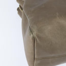 BVLGARI Tote Bag Leather Champagne Gold Auth bs30583-9