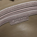 BVLGARI Tote Bag Leather Champagne Gold Auth bs30583-18