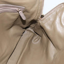 BVLGARI Tote Bag Leather Champagne Gold Auth bs30583-19