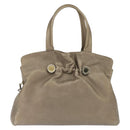 BVLGARI Tote Bag Leather Champagne Gold Auth bs30583-13