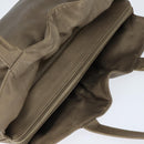 BVLGARI Tote Bag Leather Champagne Gold Auth bs30583-6