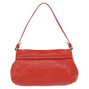Chloe Lily Shoulder Bag Leather 2way Red Gold Auth bs30584-2