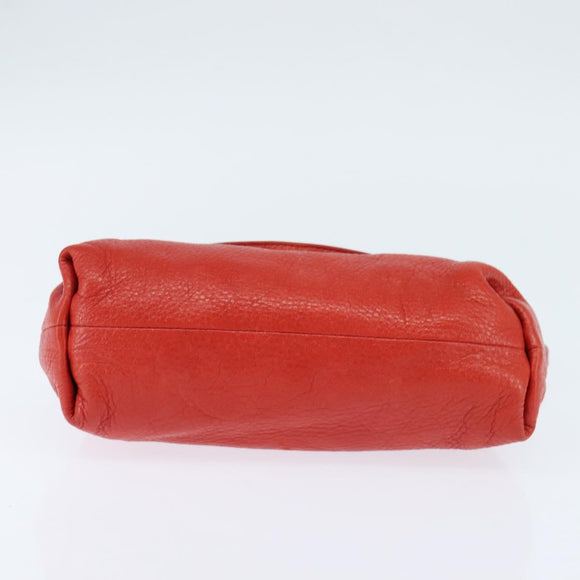 Chloe Lily Shoulder Bag Leather 2way Red Gold Auth bs30584