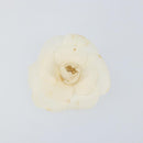CHANEL Camelia Brooch Nylon White CC Auth bs30592-2