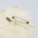 CHANEL Camelia Brooch Nylon White CC Auth bs30592-5