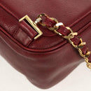 CHANEL Backpack Caviar Skin Red Gold CC Auth bs30593V-14